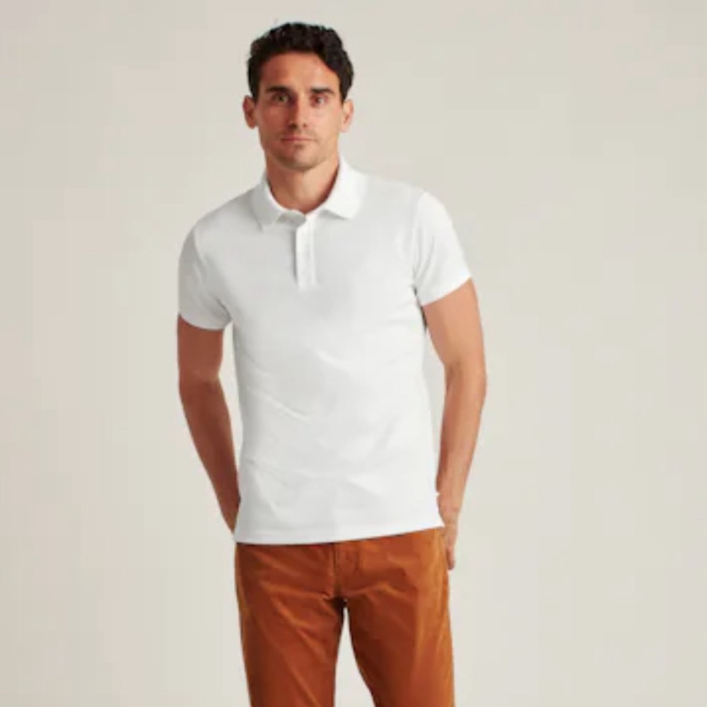 NWT Bonobos Stretch Pique Polo - White
